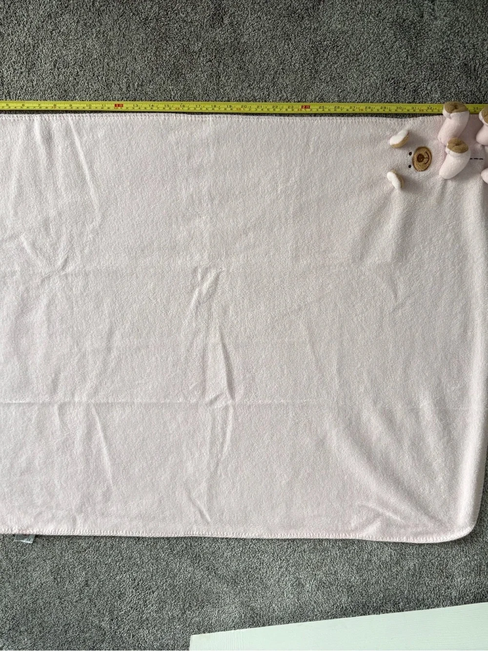 Ty Pink and Tan Bear Lovey Bib Blankie